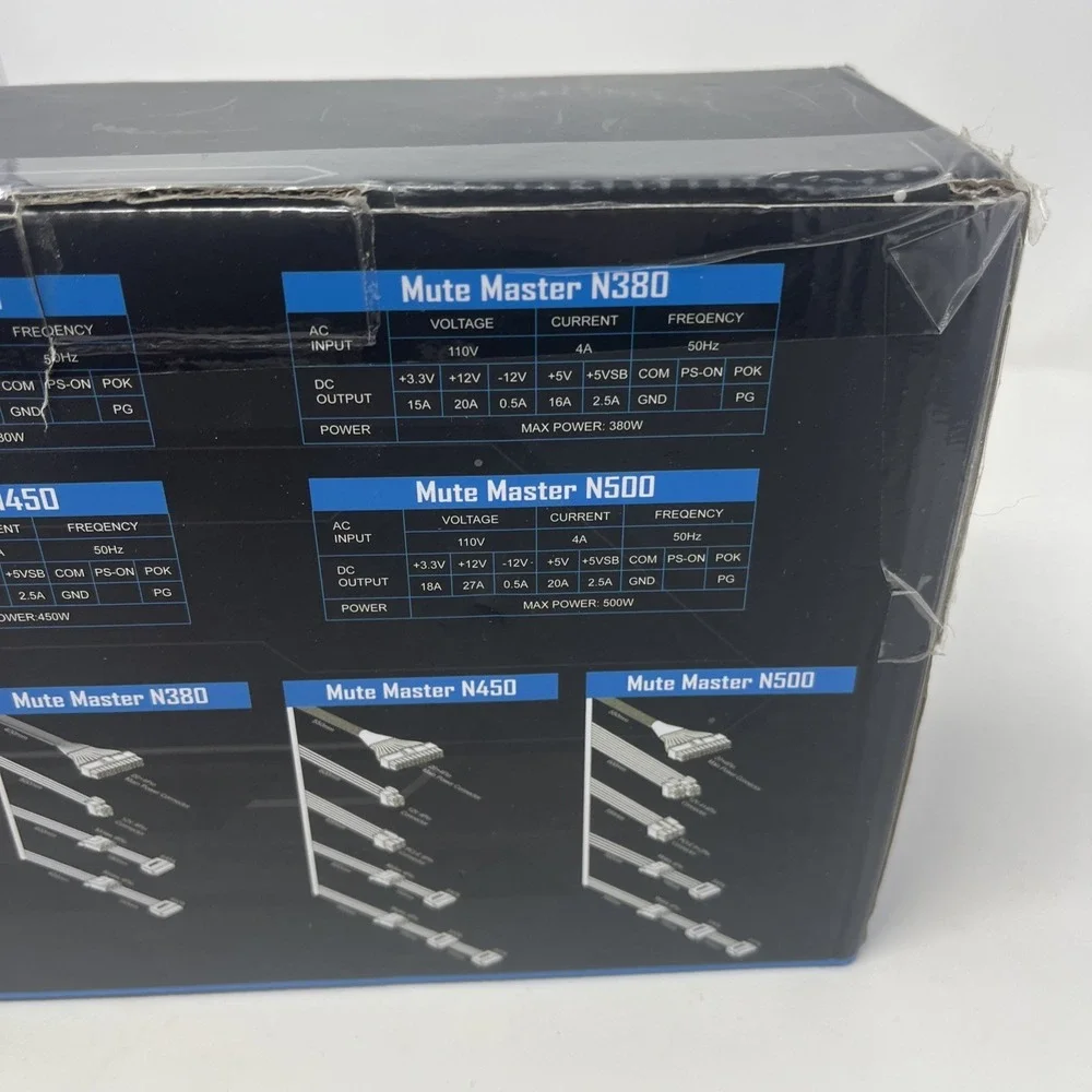 Mute Master Computer Power Supply Unit Model N380. New Open Box